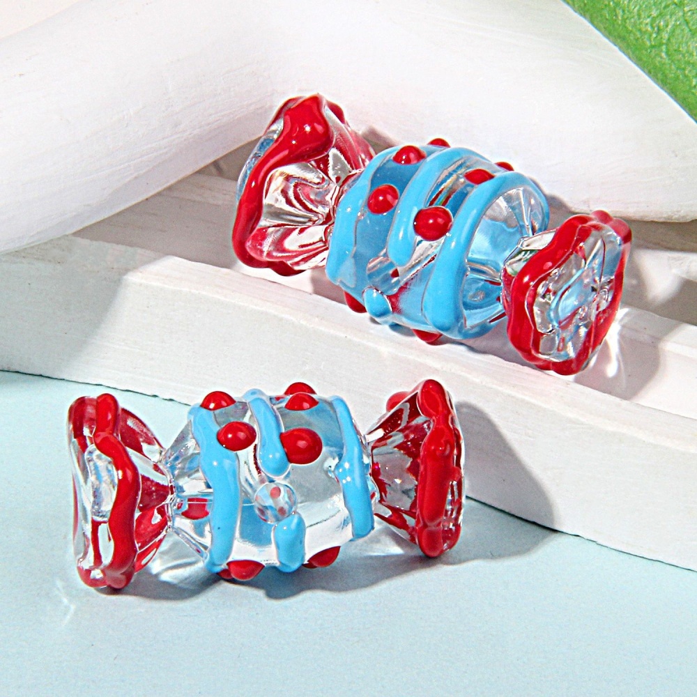 Candy Hand Painted Beads Mixed Styles, DIY Beads for Bracelet Phone Chain Jewelry Wholesale