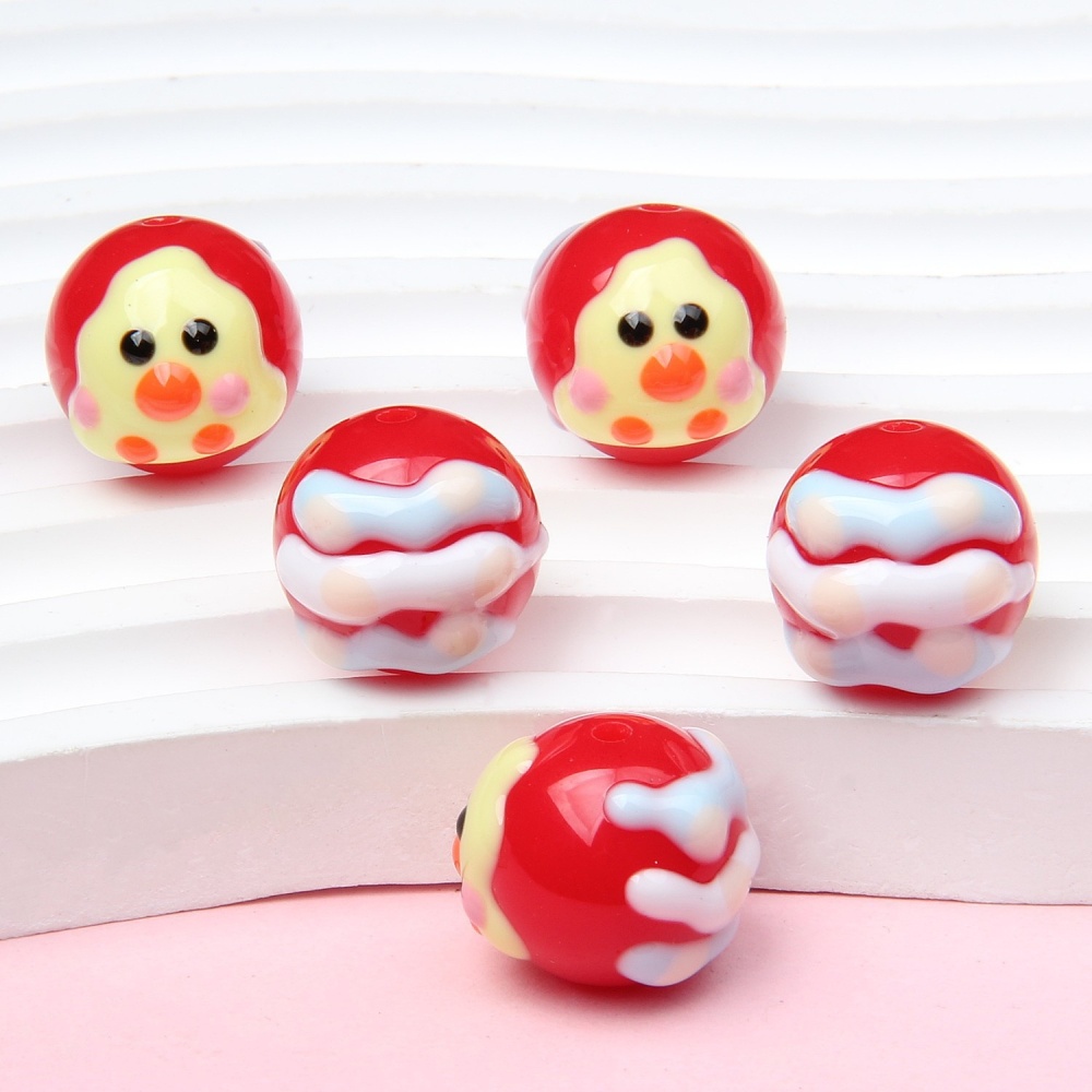 New Heavy Glaze Fruit Hand Painted Beads, DIY Beads for Pen Phone Chain Bag Charm Hair Tie Wholesale