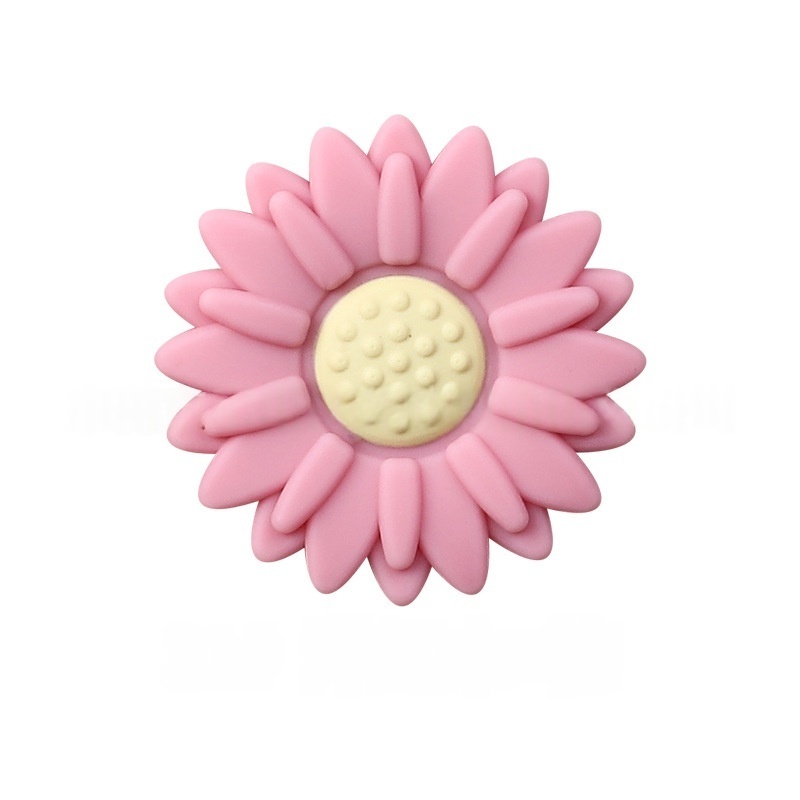Daisy Silicone Beads Flower Round Beads DIY Bracelet Jewelry Supplies Wholesale