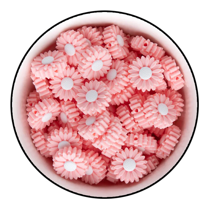 Daisy Silicone Beads Flower Round Beads DIY Bracelet Jewelry Supplies Wholesale