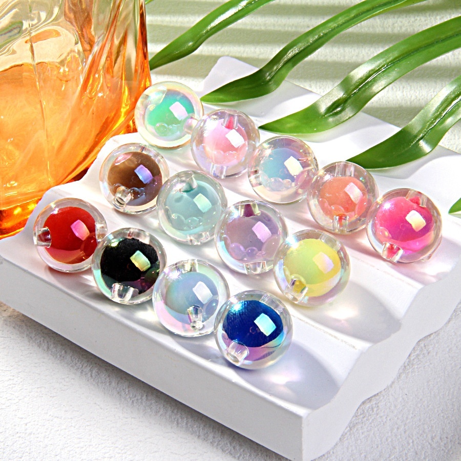 Electroplated Bead in Bead & Hand Painted Beads, DIY Loose Beads for Bracelet Car Pendant Wholesale