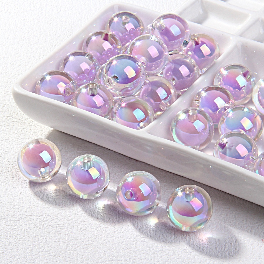 Electroplated Bead in Bead & Hand Painted Beads, DIY Loose Beads for Bracelet Car Pendant Wholesale