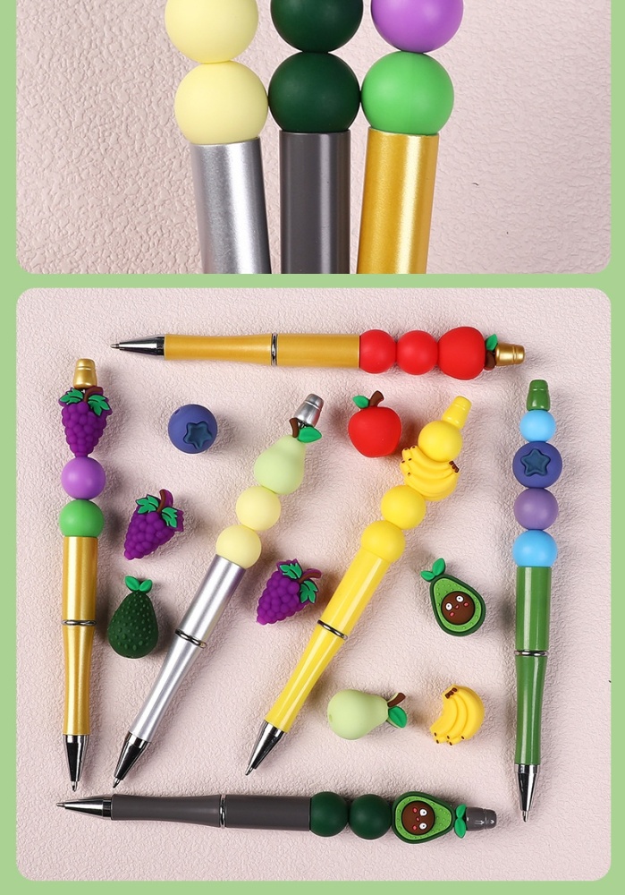 Scented Simulation Fruit Silicone Beads, Avocado Resin Beads Straight Hole Loose Beads for DIY Necklace Jewelry Wholesale