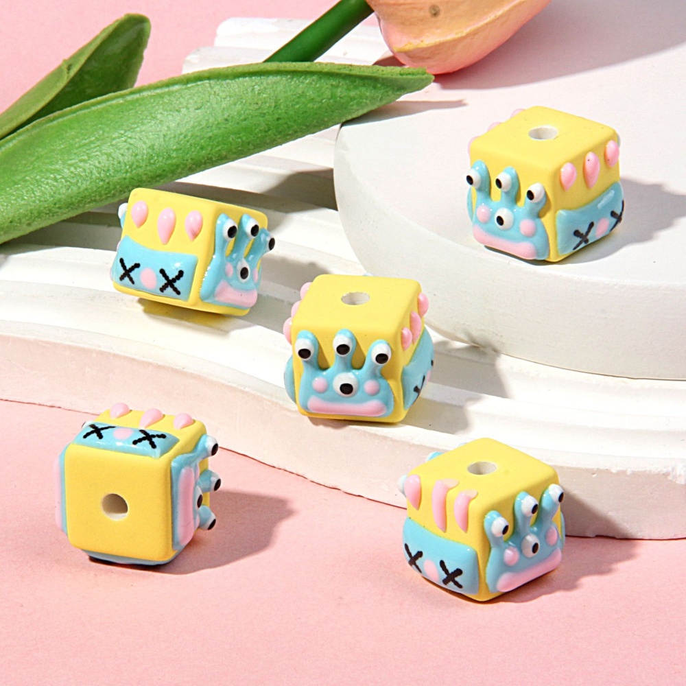 Matte Hand Painted Beads, Winter Multi-faceted Cartoon Mixed Beads for Phone Chain DIY Jewelry Wholesale
