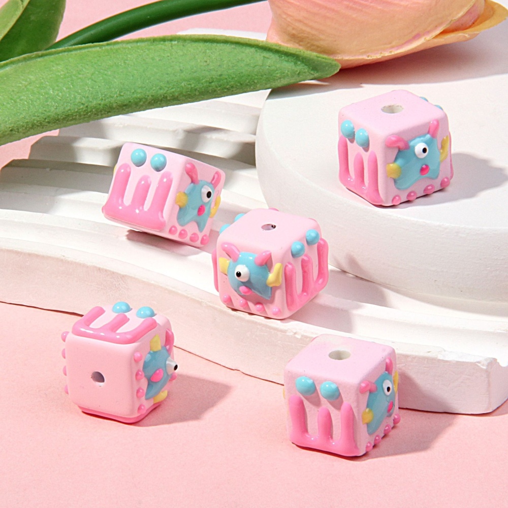 Matte Hand Painted Beads, Winter Multi-faceted Cartoon Mixed Beads for Phone Chain DIY Jewelry Wholesale