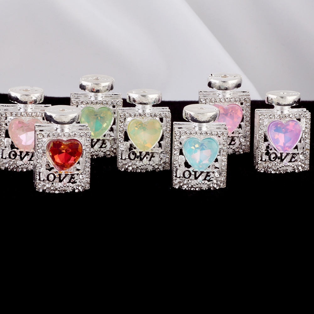 Heavy‑Duty Perfume Bottle Loose Beads with Rhinestone Balls DIY Bracelet Beaded Pen Keychain Bag Charm Accessories