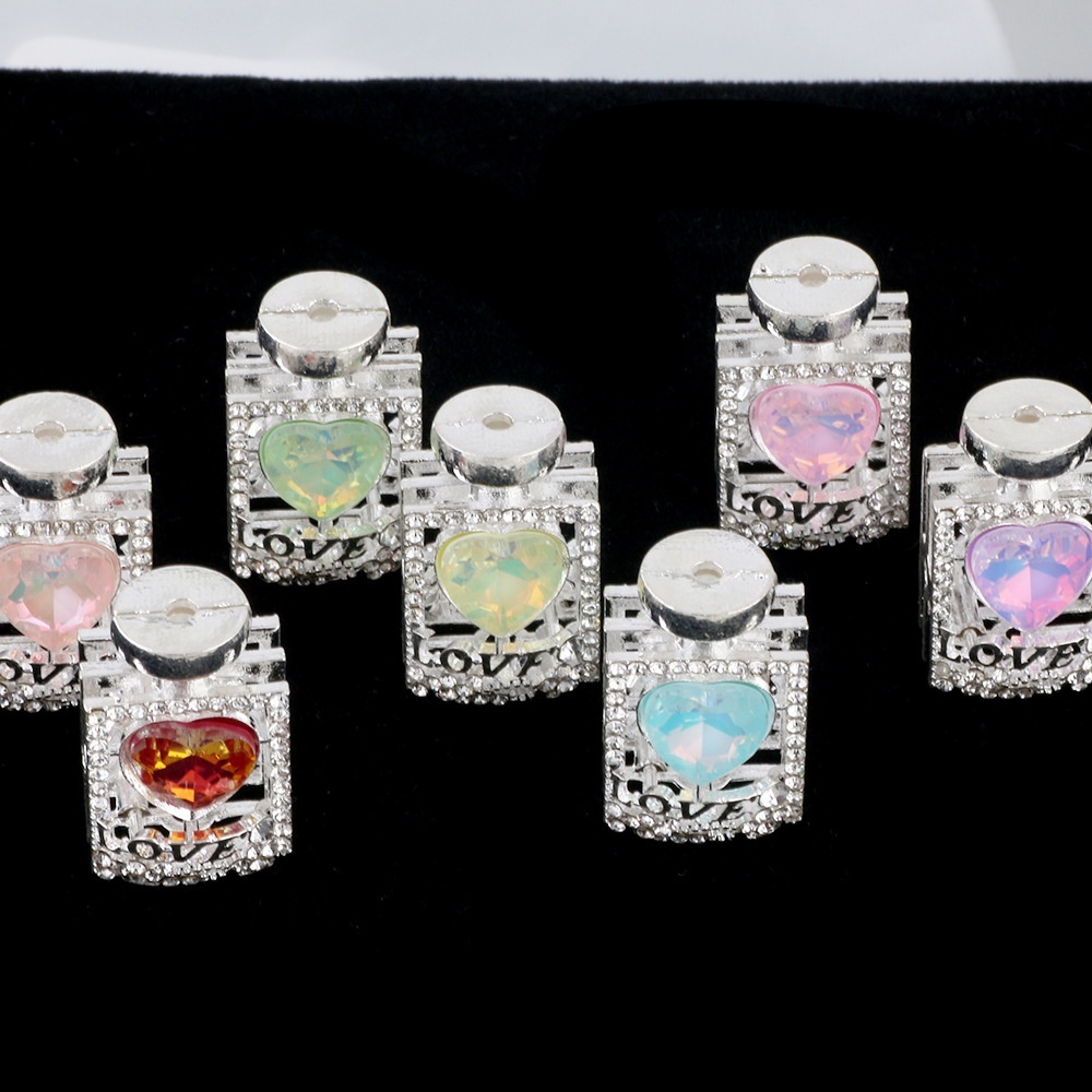 Heavy‑Duty Perfume Bottle Loose Beads with Rhinestone Balls DIY Bracelet Beaded Pen Keychain Bag Charm Accessories
