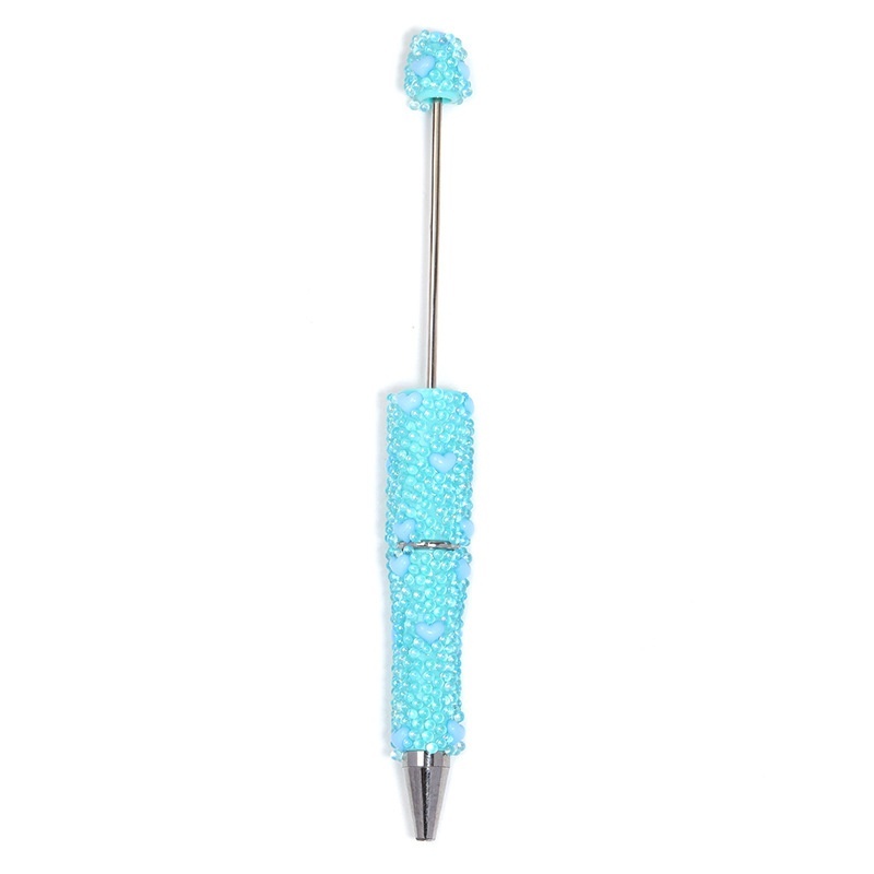 Mermaid Heart Bubble Glass Beads Rotating Beaded Pen Student Gift Pen Wholesale