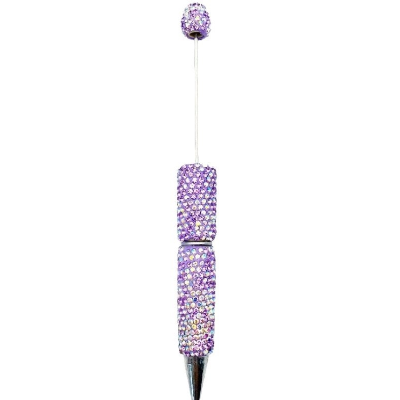 DIY Full Rhinestone Beaded Pen, Cute Mini Bead Twist Gel Pen, Ins Popular Colorful Gift Pen Wholesale