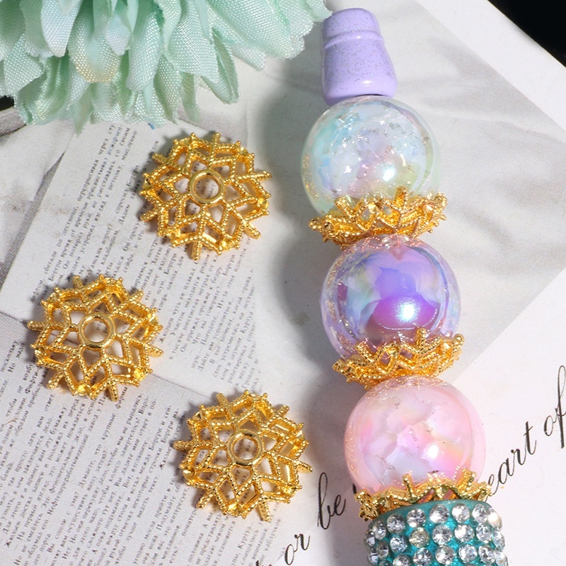 Elegant Chinese-style Lotus Beads | Exquisite Oriental-inspired DIY Beading Supplies for Handmade Chains