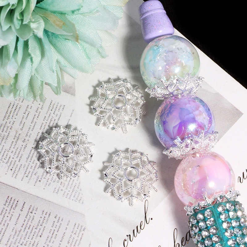 Elegant Chinese-style Lotus Beads | Exquisite Oriental-inspired DIY Beading Supplies for Handmade Chains
