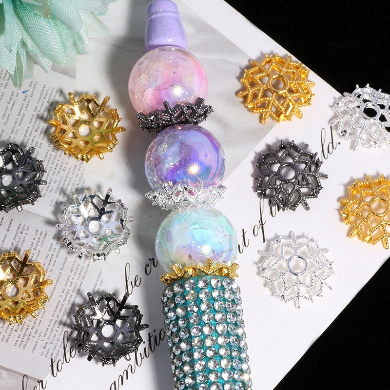 Elegant Chinese-style Lotus Beads | Exquisite Oriental-inspired DIY Beading Supplies for Handmade Chains