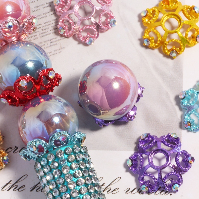 Elegant Hollow-out Snowflake Spacer Discs | Charming Winter-style DIY Beading Supplies for Handmade Chains & Bracelets