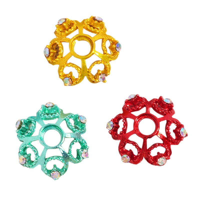 Elegant Hollow-out Snowflake Spacer Discs | Charming Winter-style DIY Beading Supplies for Handmade Chains & Bracelets