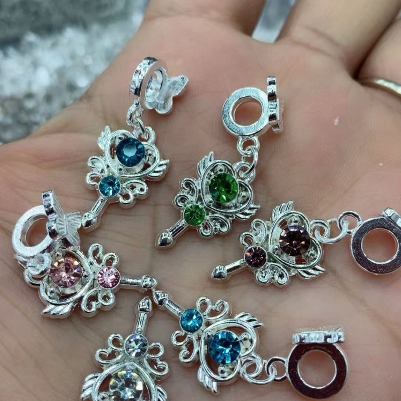 Pendant Alloy Spacer Beads for DIY Jewelry Making, Decorative Metal Beads for Bracelet Necklace Phone Chain Crafts Supplies