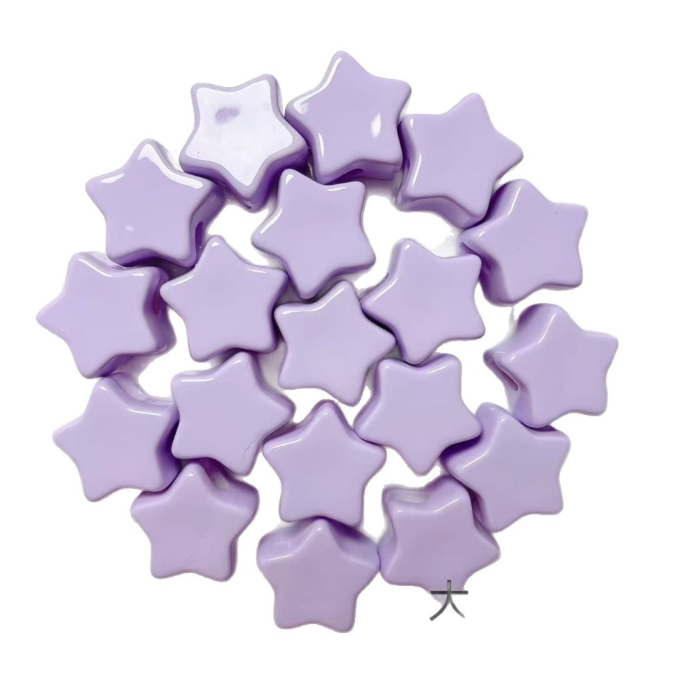 Colorful Cream Large Hole Beads, Star Heart Flower Beads for DIY Jewelry Wholesale