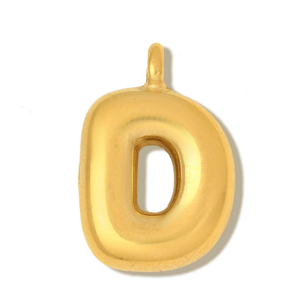 26 Letters Bubble Stainless Steel Pendants Gold Plated Alphabet Charm Elegant Women Titanium Steel Necklace Jewelry