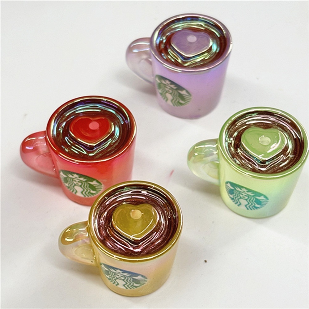 Colorful Simulation Cup Beads, Straight Hole Beads for Beaded Pen Keychain Phone Chain Car Pendant Wholesale