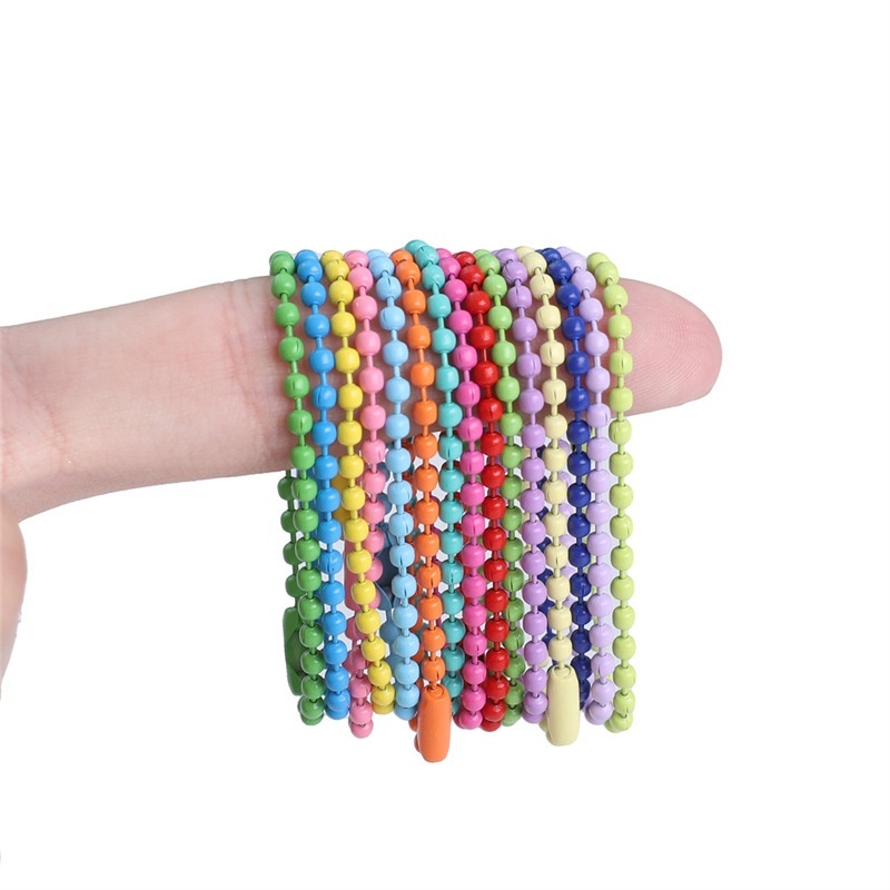 Painted Iron Ball Chain & Connectors, DIY Accessories for Key Ring Pendant Doll Charm Wholesale