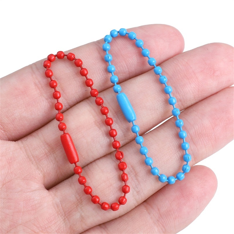 Painted Iron Ball Chain & Connectors, DIY Accessories for Key Ring Pendant Doll Charm Wholesale