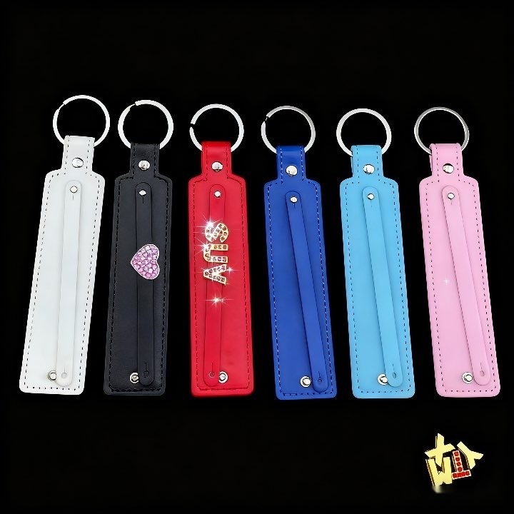 New PU Faux Leather License Plate Strap, DIY License Plate Keychain Accessories Wholesale