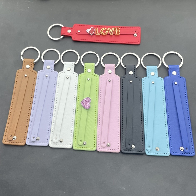 New PU Faux Leather License Plate Strap, DIY License Plate Keychain Accessories Wholesale