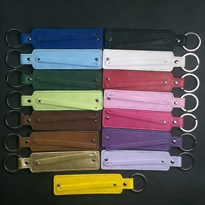 New PU Faux Leather License Plate Strap, DIY License Plate Keychain Accessories Wholesale