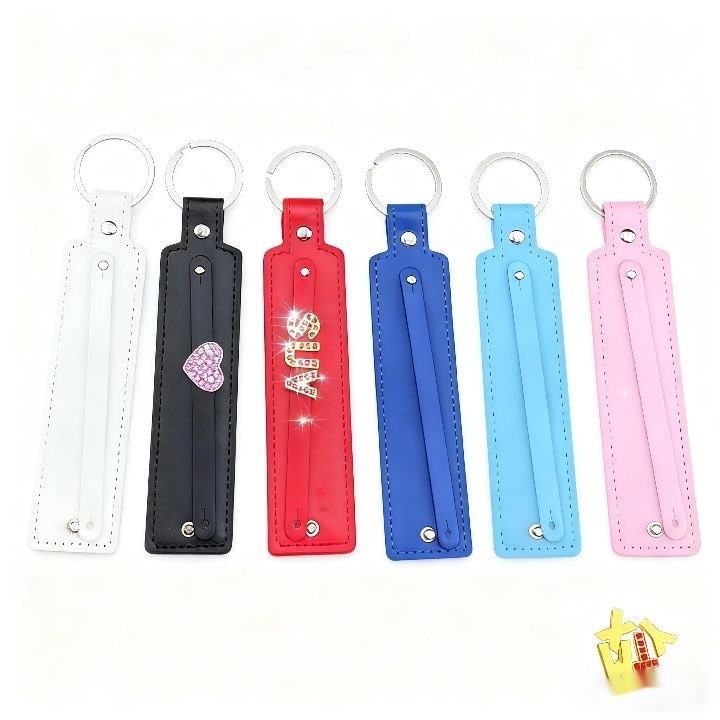 New PU Faux Leather License Plate Strap, DIY License Plate Keychain Accessories Wholesale