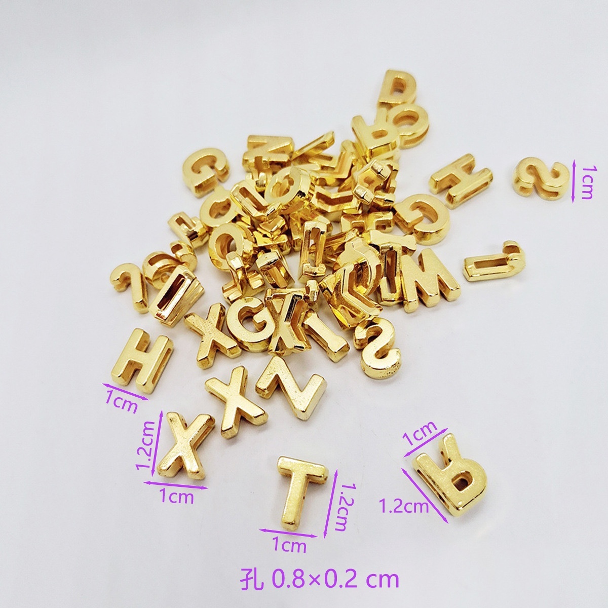 Macaron Ice Cream Color 26 Alphabet Perforated Acrylic Beads DIY Beading Materials