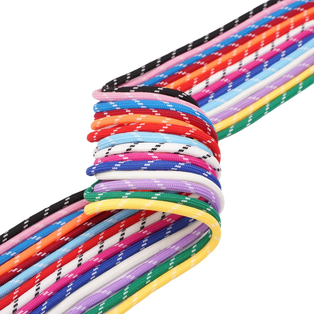 Colorful Core Spun Polyester Round Cord, Wear Resistant Braiding Rope for DIY Keychain Bag Charm Wholesale