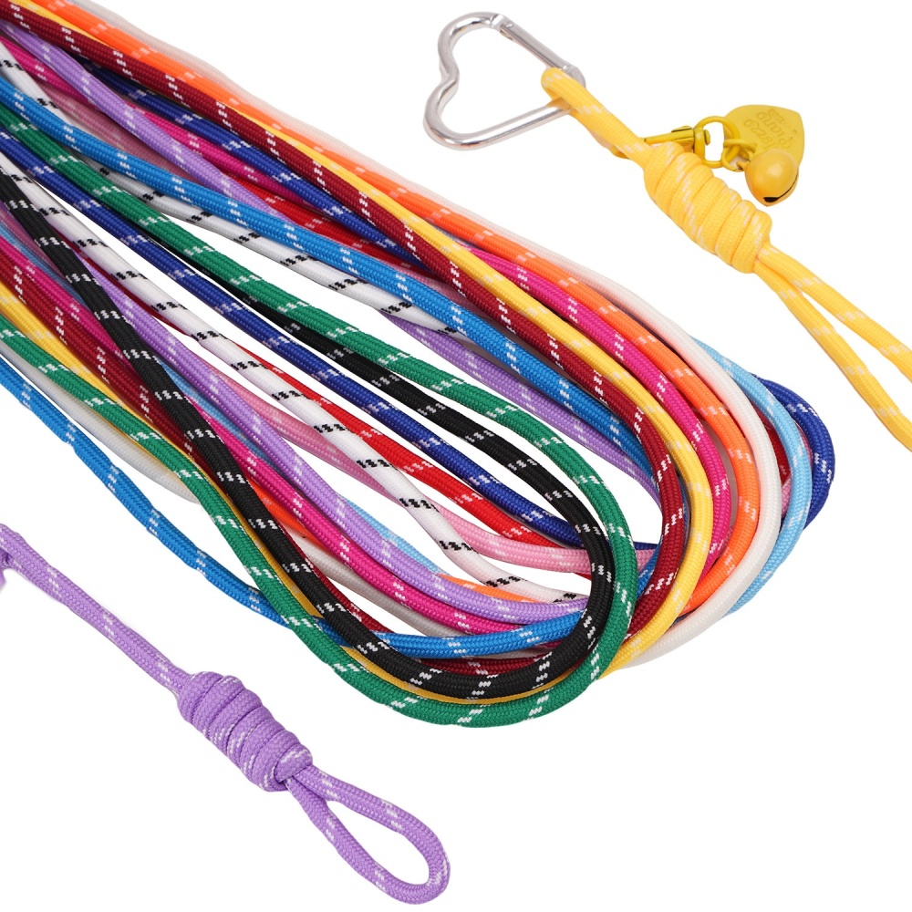 Colorful Core Spun Polyester Round Cord, Wear Resistant Braiding Rope for DIY Keychain Bag Charm Wholesale