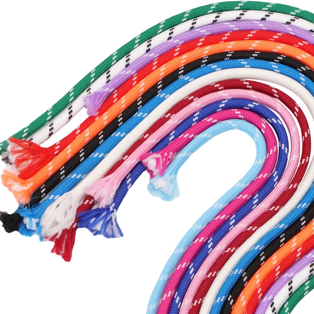 Colorful Core Spun Polyester Round Cord, Wear Resistant Braiding Rope for DIY Keychain Bag Charm Wholesale