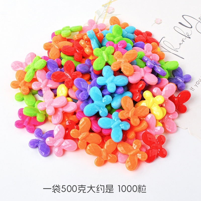 New Solid Color Acrylic Double Sided Rose Beads, Plastic Beads for Handmade Braided DIY Jewelry Wholesale