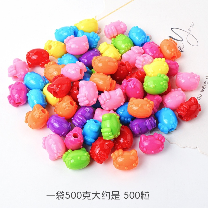 New Solid Color Acrylic Double Sided Rose Beads, Plastic Beads for Handmade Braided DIY Jewelry Wholesale