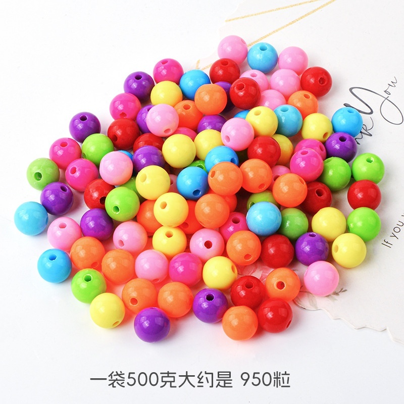 New Solid Color Acrylic Double Sided Rose Beads, Plastic Beads for Handmade Braided DIY Jewelry Wholesale