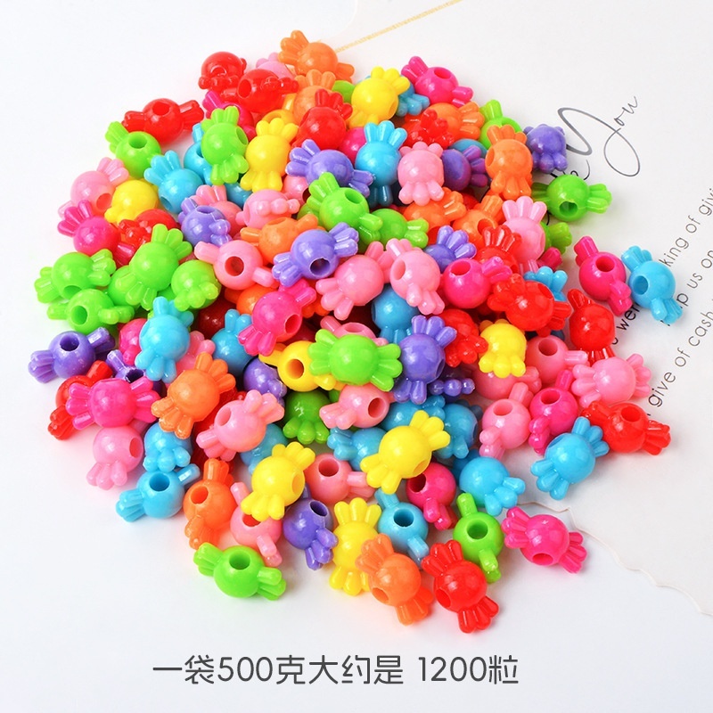 New Solid Color Acrylic Double Sided Rose Beads, Plastic Beads for Handmade Braided DIY Jewelry Wholesale