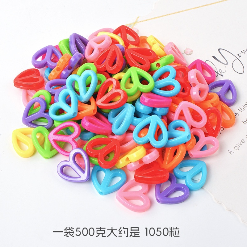 New Solid Color Acrylic Double Sided Rose Beads, Plastic Beads for Handmade Braided DIY Jewelry Wholesale