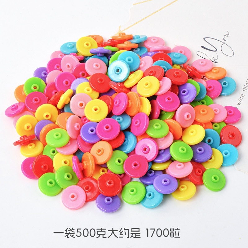 New Solid Color Acrylic Double Sided Rose Beads, Plastic Beads for Handmade Braided DIY Jewelry Wholesale