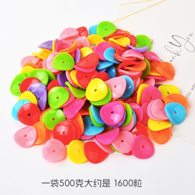 New Solid Color Acrylic Double Sided Rose Beads, Plastic Beads for Handmade Braided DIY Jewelry Wholesale