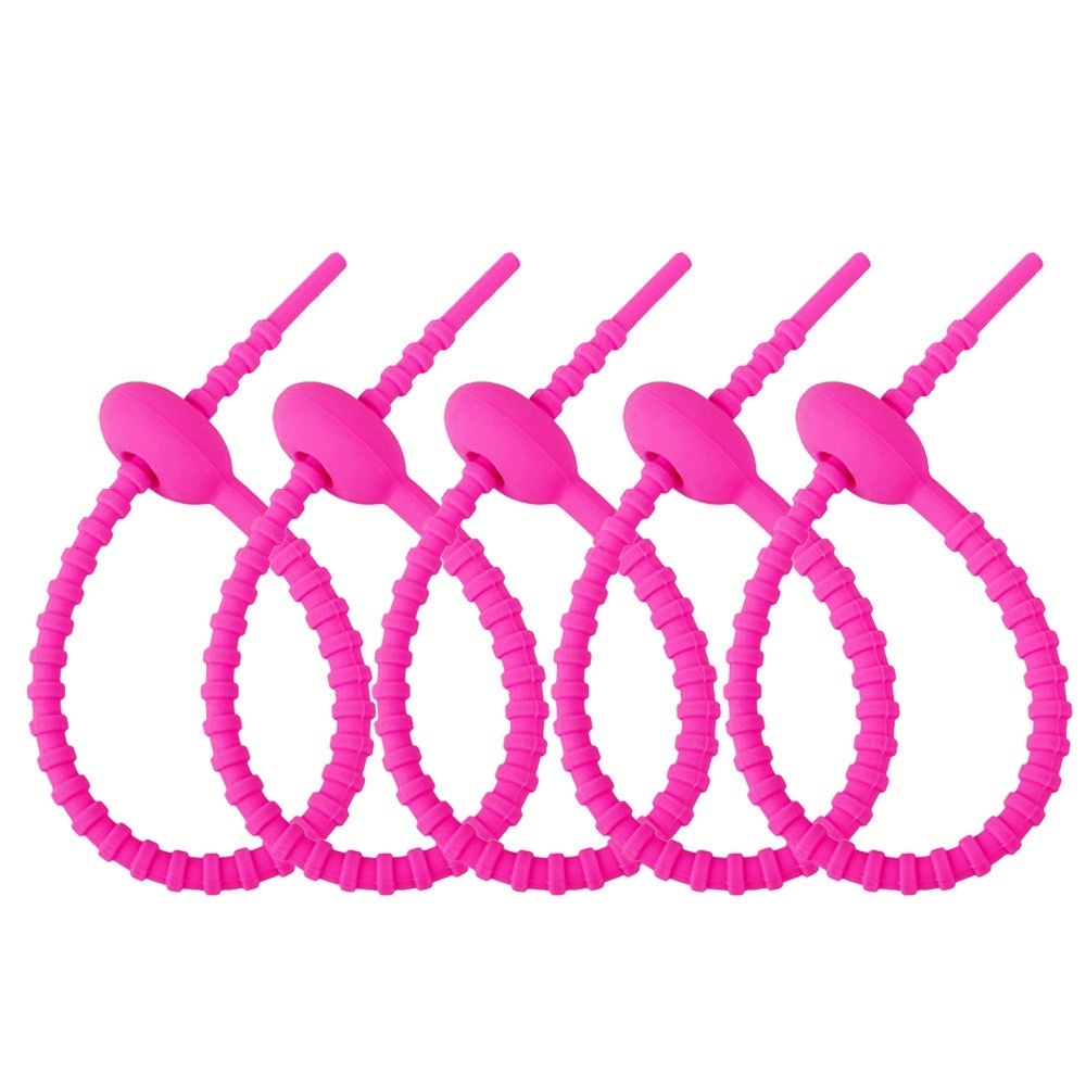 Colorful Tadpole Zip Ties, DIY Silicone Lanyards for Keychain Bag Blind Box Charm Cable Organizer Wholesale