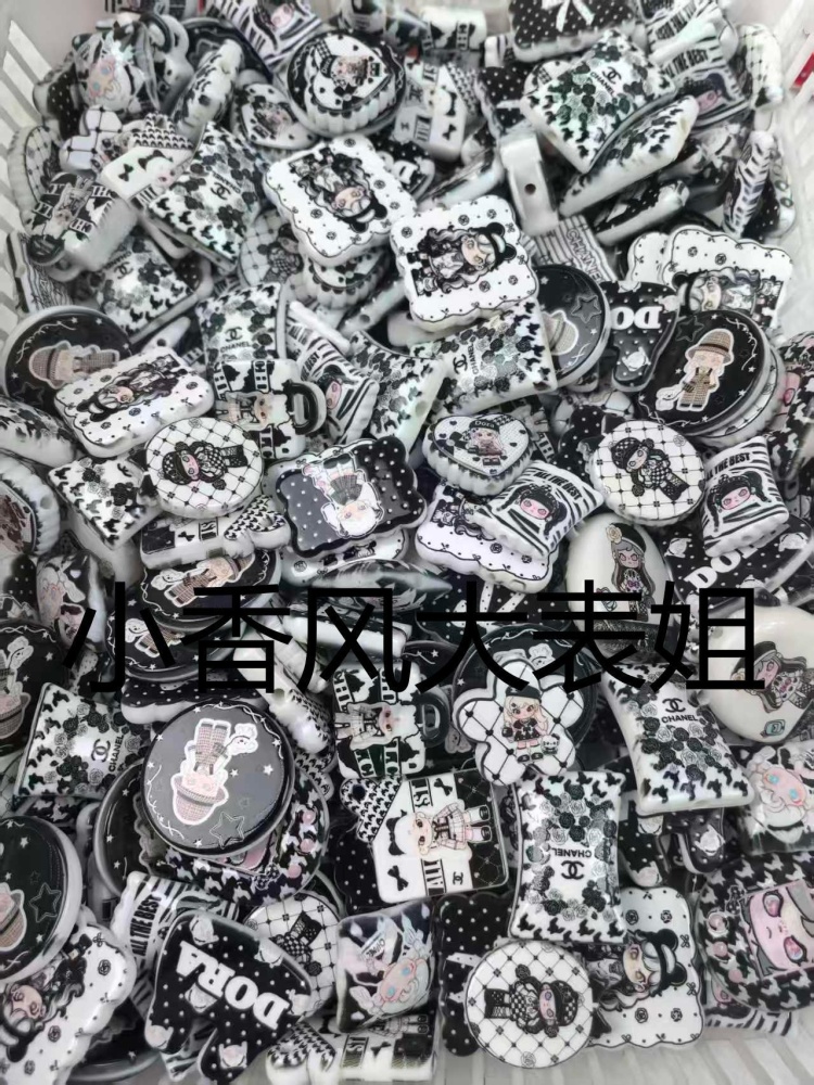 BT21 Double Sided Printed Through Hole Beads, DIY Phone Strap Bag Charm Jewelry Accessories Wholesale