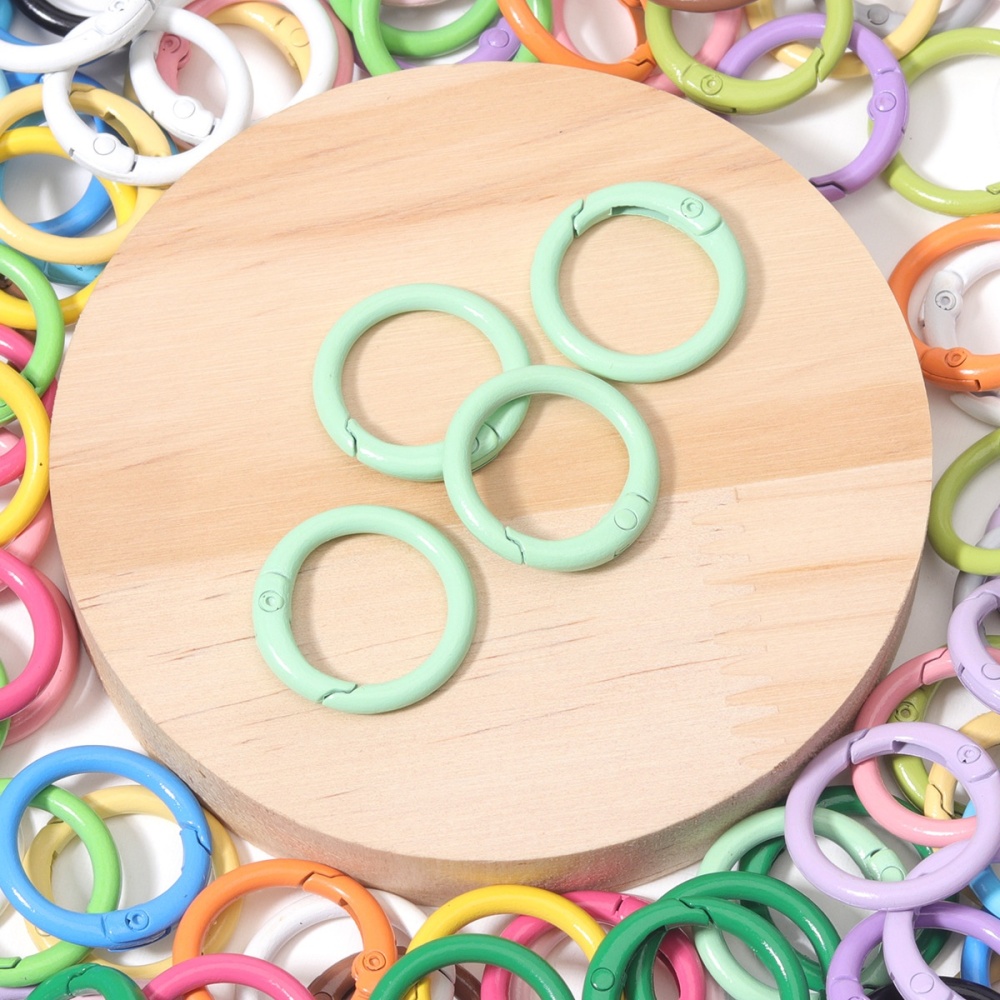 Color Painted Zinc Alloy Spring Jump Rings & Snap Hooks, DIY Bag Charm Keychain Jewelry Accessories Wholesale