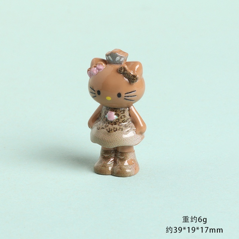 3D Resin KT Cat Mini Charms, Desktop Car Ornament Keychain Bag Charm DIY Accessories Wholesale
