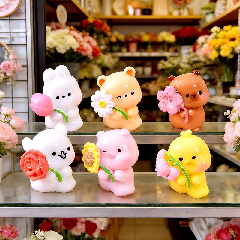 Cute Big-Eyed Monster Mini Figurine Beads, DIY Ornament Accessories for Car & Desktop Decoration Wholesale
