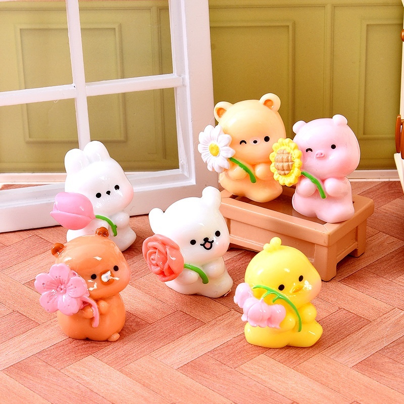 Cute Big-Eyed Monster Mini Figurine Beads, DIY Ornament Accessories for Car & Desktop Decoration Wholesale