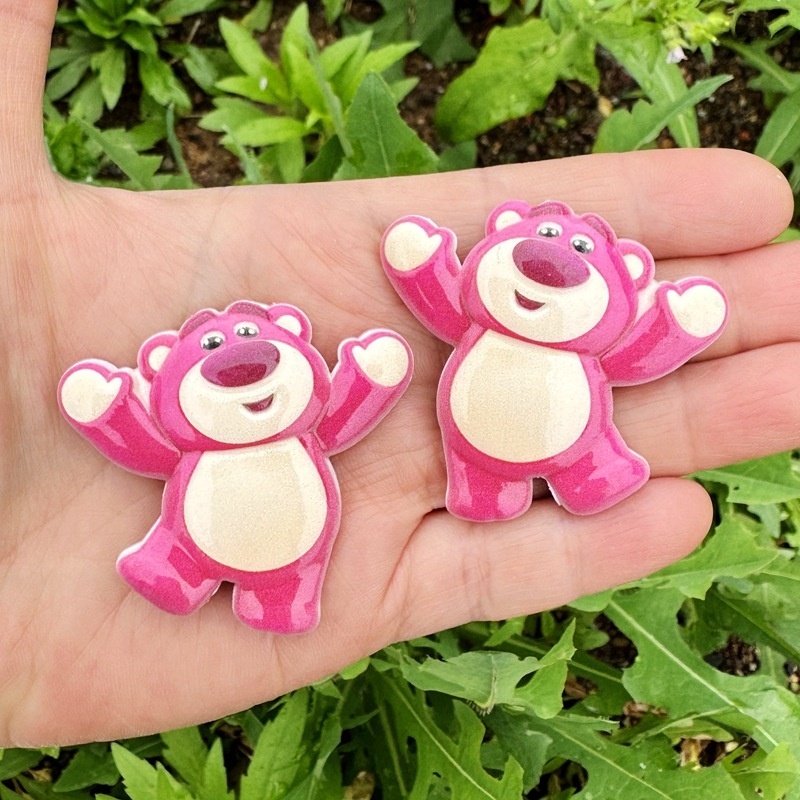 Double Sided Printed Toy Story Round Hole Beads, DIY Beadable Pen Phone Strap Bag Charm Accessories Wholesale