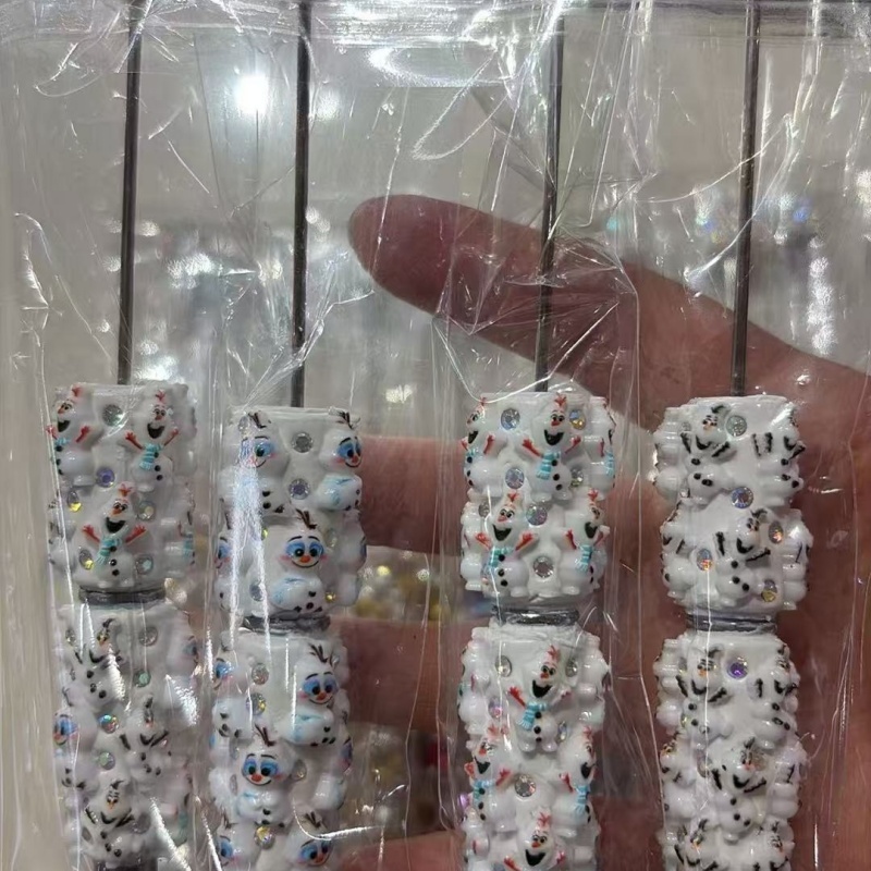 Cartoon Soft Clay Beaded Pens, Sanrio Disney Marvel Character DIY Beadable Ballpoint Pen Gifts Wholesale