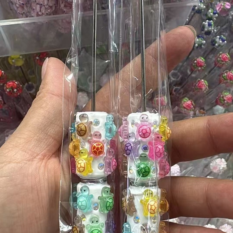 Cartoon Soft Clay Beaded Pens, Sanrio Disney Marvel Character DIY Beadable Ballpoint Pen Gifts Wholesale