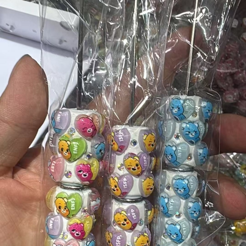 Cartoon Soft Clay Beaded Pens, Sanrio Disney Marvel Character DIY Beadable Ballpoint Pen Gifts Wholesale