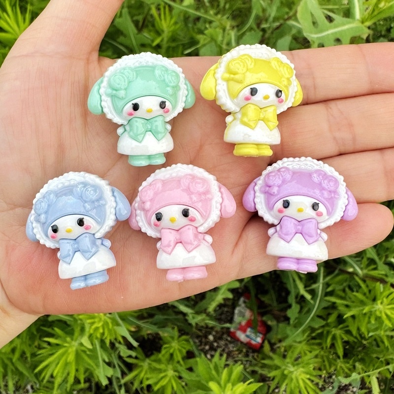 Lolita Style My Melody Silicone 3D Through Hole Beads, DIY Bead Pen, Phone Lanyard & Bag Charm Handmade Jewelry Supplies Wholesale